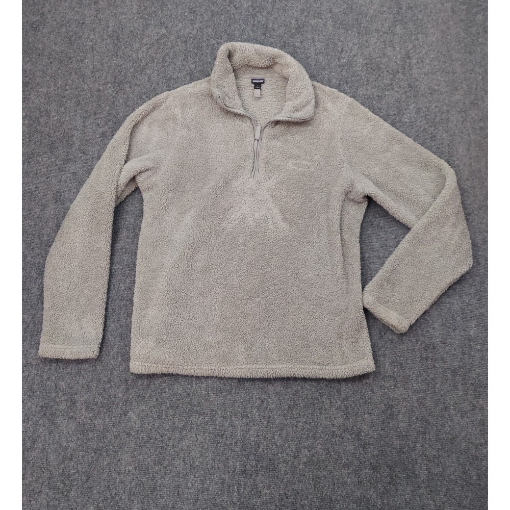 Patagonia Los Gatos Pullover Sweater womens Medium Gray 1/4 Zip Fleece Outdoor